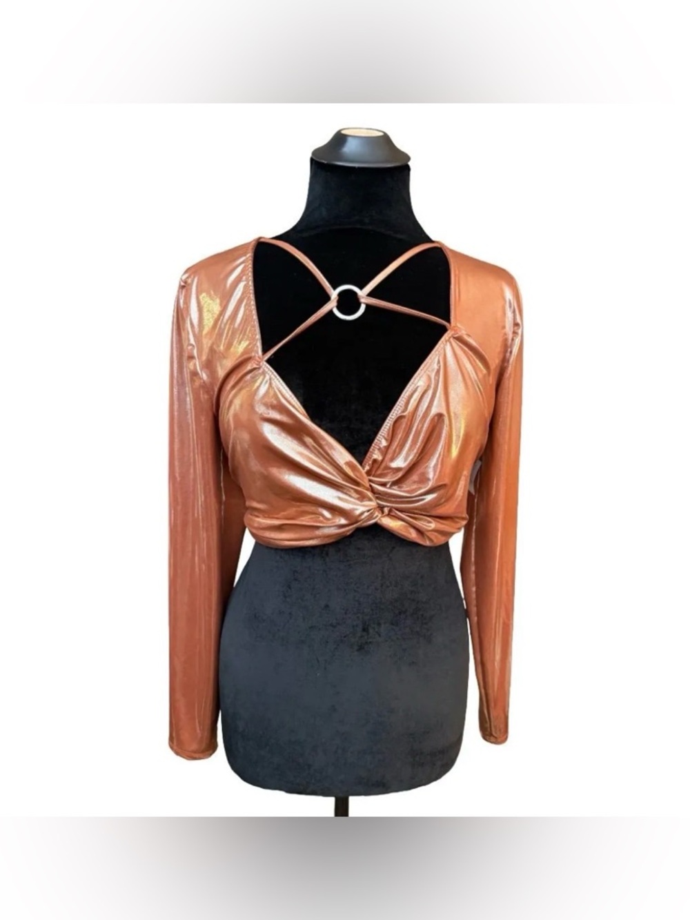 Y2K Copper Club Crop Top